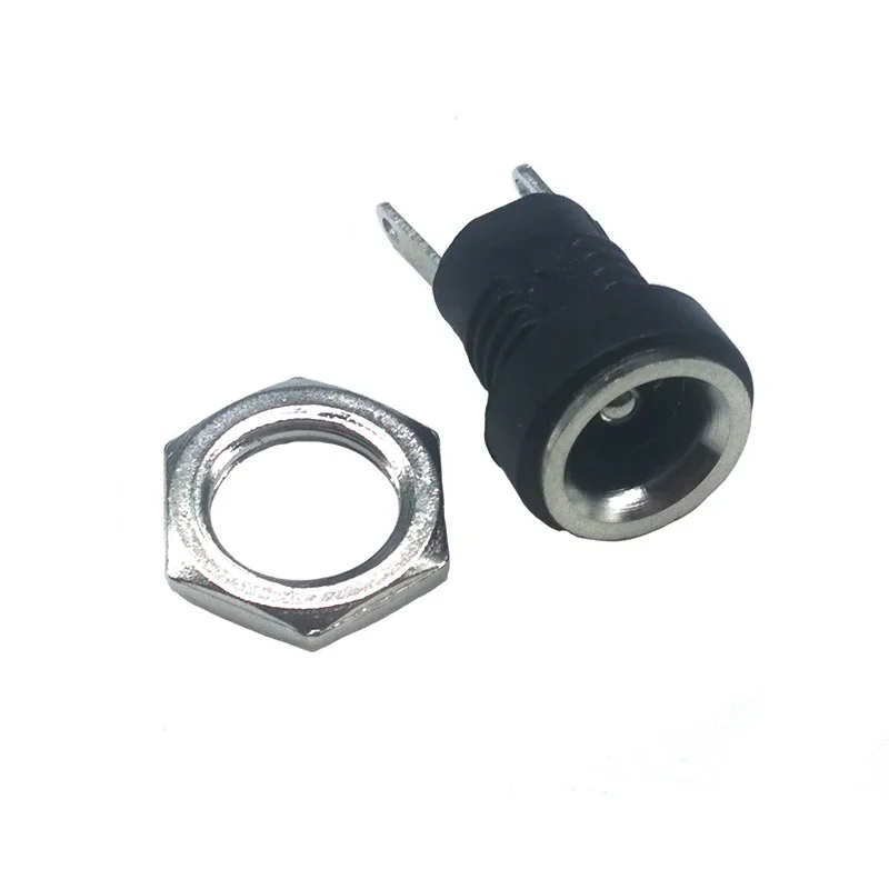 【10PCS】DC-022B 3A 12v para fuente de alimentación CC conector hembra de montaje en Panel 5,5mm x 2,1mm 5,5mm x 2,5mm conector DC022 - imagen 2