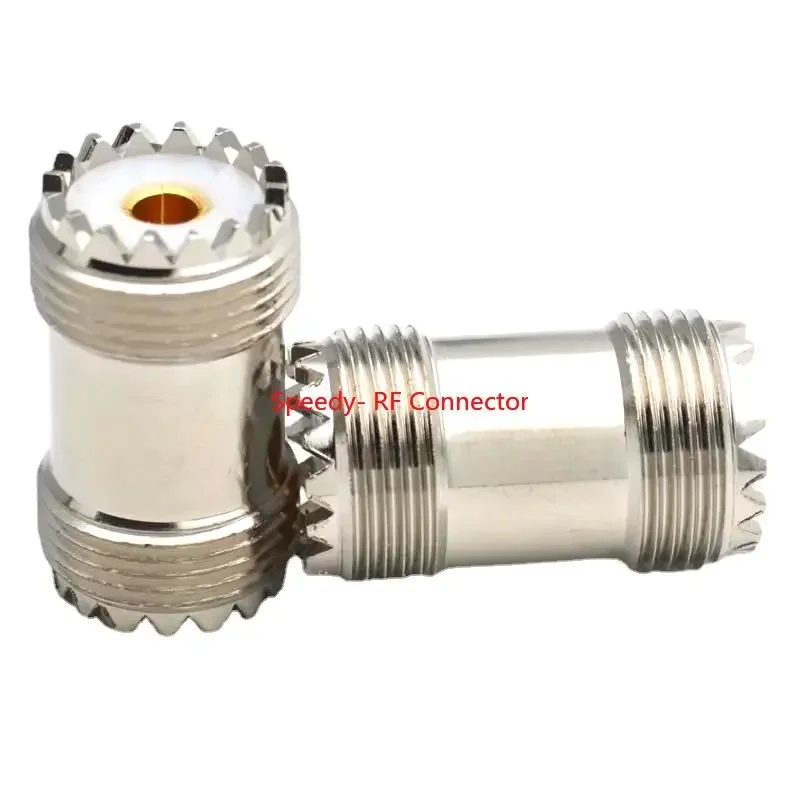 Conector recto UHF SO239 SO-239 hembra UHF hembra 2x adaptador doble para UHF PL259 macho coaxial latón entrega rápida - imagen 3