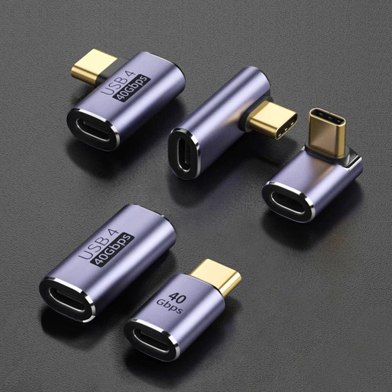 1 Uds tipo C macho a tipo C hembra 40Gbps adaptador de datos rápido convertidor adaptadores de carga conector