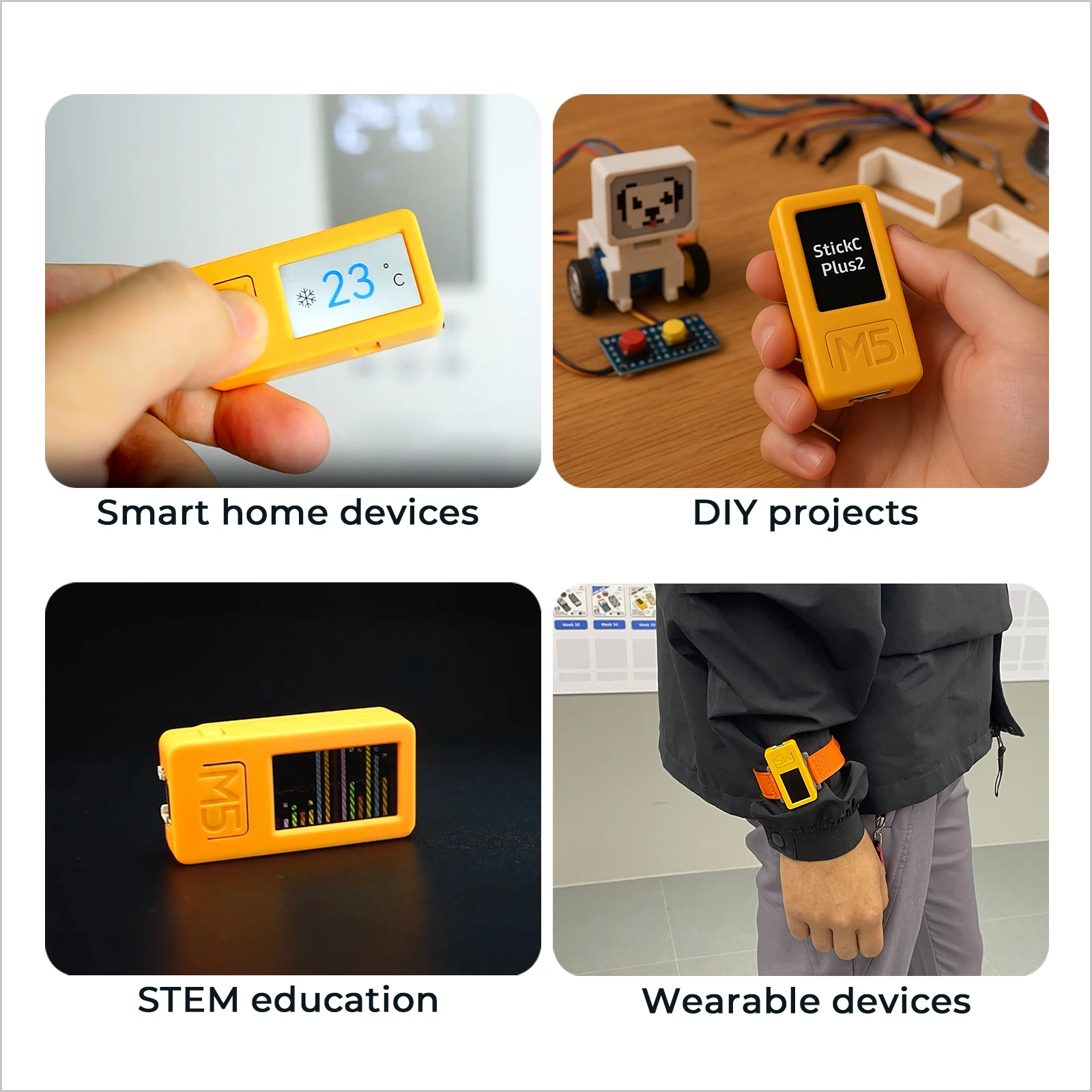 M5Stack oficial M5StickC PLUS2 ESP32 Mini IoT Kit de desarrollo pantalla TFT de 1,14 pulgadas controlador IoT para UIFlow - imagen 5