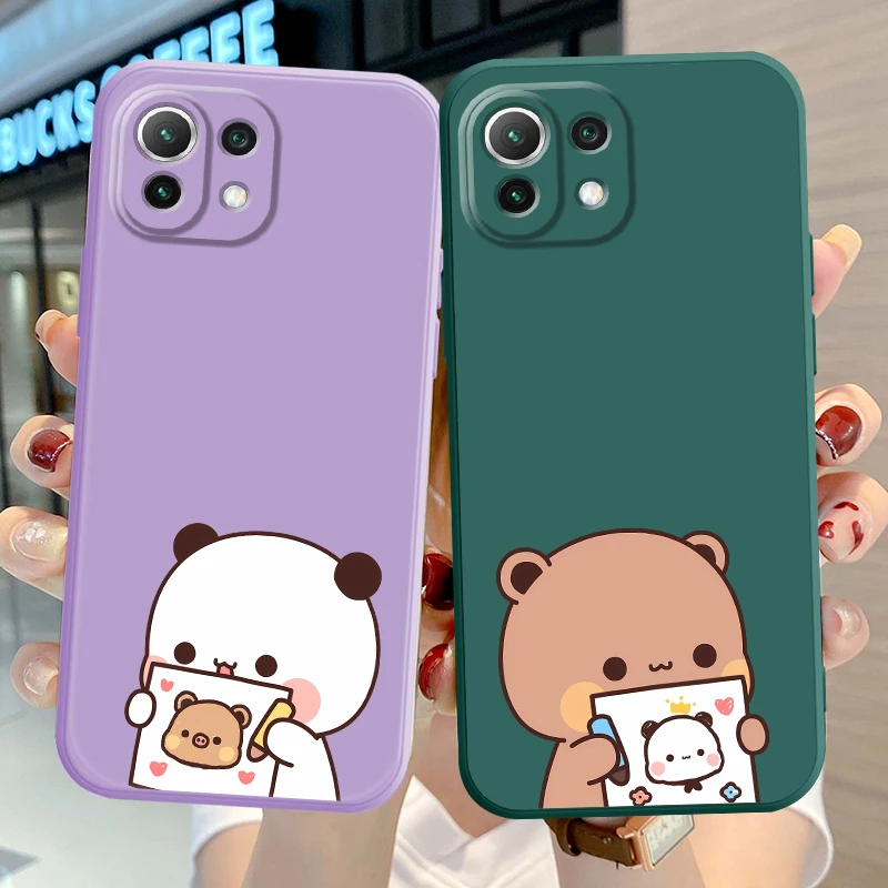 Funda de teléfono de oso de pareja de dibujos animados para Xiaomi Mi 10T 11T 12T Pro 11 12 Lite 13 funda suave - imagen 2