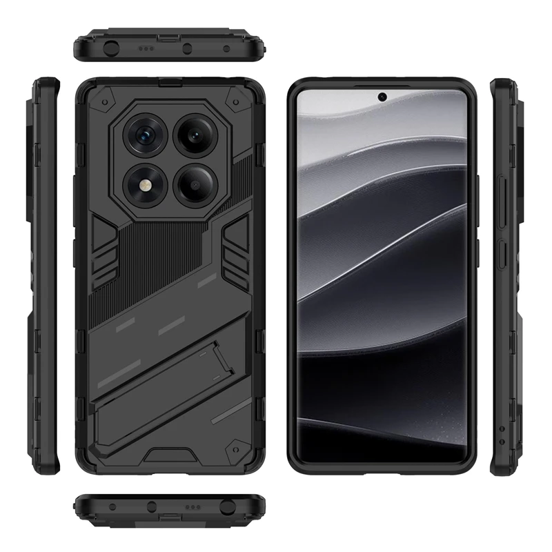 Funda protectora para Xiaomi Redmi Note 14 Pro, soporte para teléfono Redmi Note 14 Pro, funda con soporte, armadura magnética, funda Redmi Note 14 Pro - imagen 5