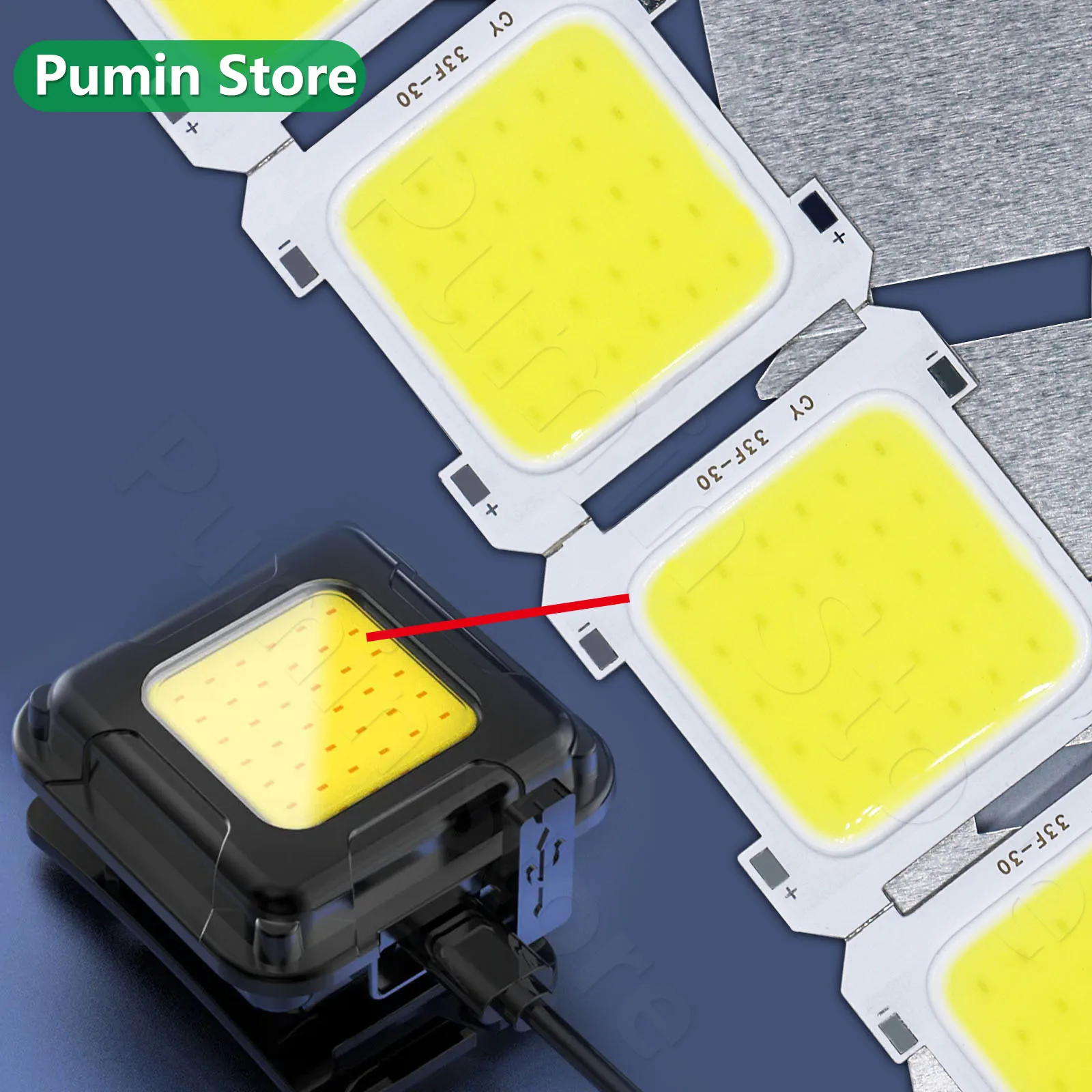 1-100 Uds Mini llavero Camping LED cuenta de luz 3V linterna de luz fuerte COB fácil de llevar cuadrado blanco luz cálida al aire libre DIY
