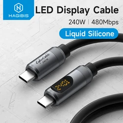 Cable USB-C LED Carga Rápida 240W Silicona – Haggis para iPhone 17 y MacBook Pro
