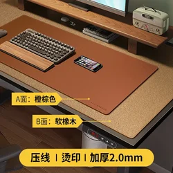 Alfombrilla de escritorio gaming de cuero impermeable y ergonómica