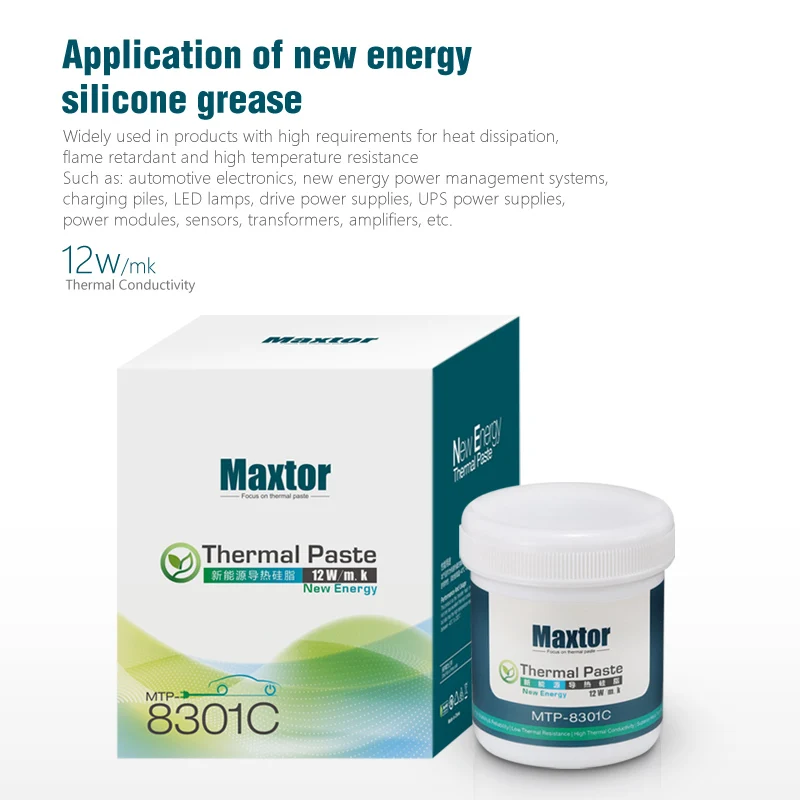 Maxtor MTP-8301c pasta térmica 300g para CPU GPU PS4 ventilador de refrigeración ordenador MCU disipador de calor grasa conductora térmica radiador de chasis - imagen 5
