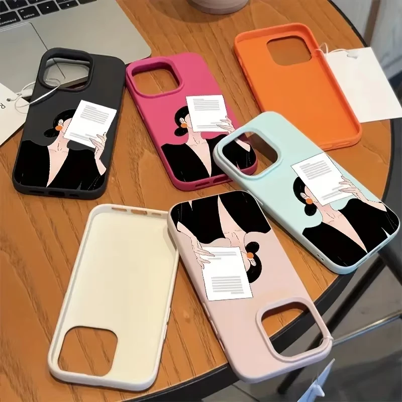 Funda de teléfono de silicona con diseño de lichi de chica temperamento para iPhone 17 16 Pro Max 15 14 Plus 13 12 11 XS Max X XR 17 Air Soft Cover - imagen 5