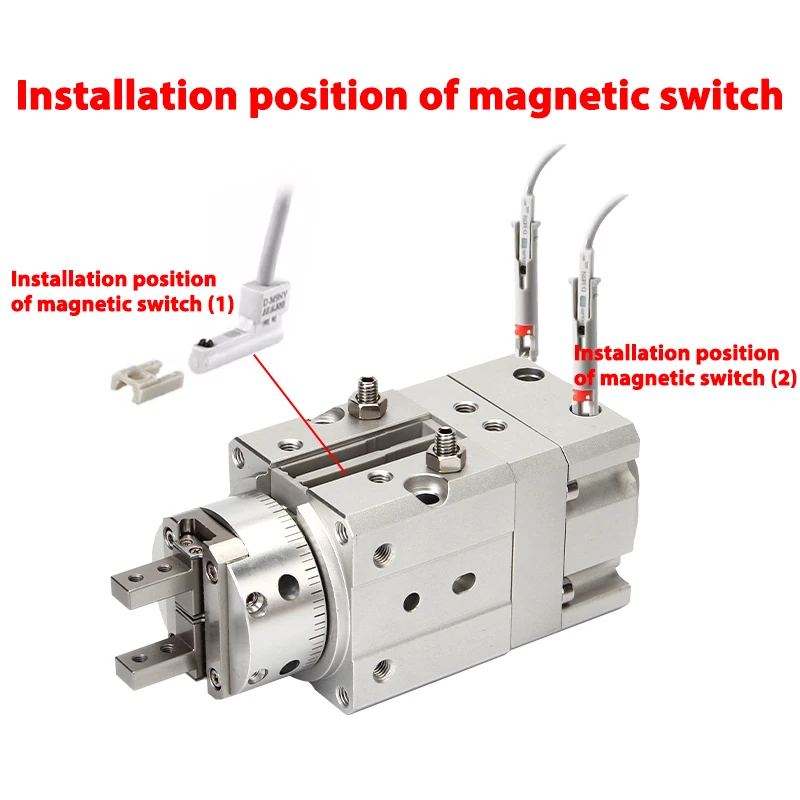 Actuadores rotativos de marca AFR, pinzas de aire, cilindro neumático de aire Angular, garra de pistón MRHQ10D-90S-N MRHQ16D-180S-N MRHQ25D-180S-N - imagen 5