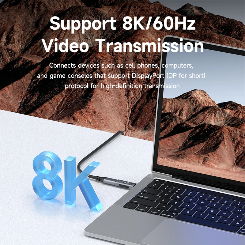 Hagibis pantalla LED 240W USB C adaptador tipo C a USB C conector USB4 40Gbps 8K @ 60Hz para Thunderbolt 4/3 iPhone 17 Macbook Pro - imagen 5