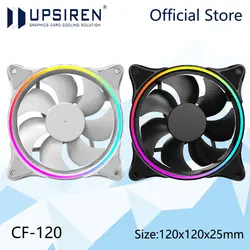 UPSIREN CF-120 Ventilador 120mm ARGB PWM Silencioso Efecto Halo