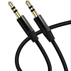 Cable Extensión Jack 3,5mm Macho-Macho Chapado en Oro para Coche