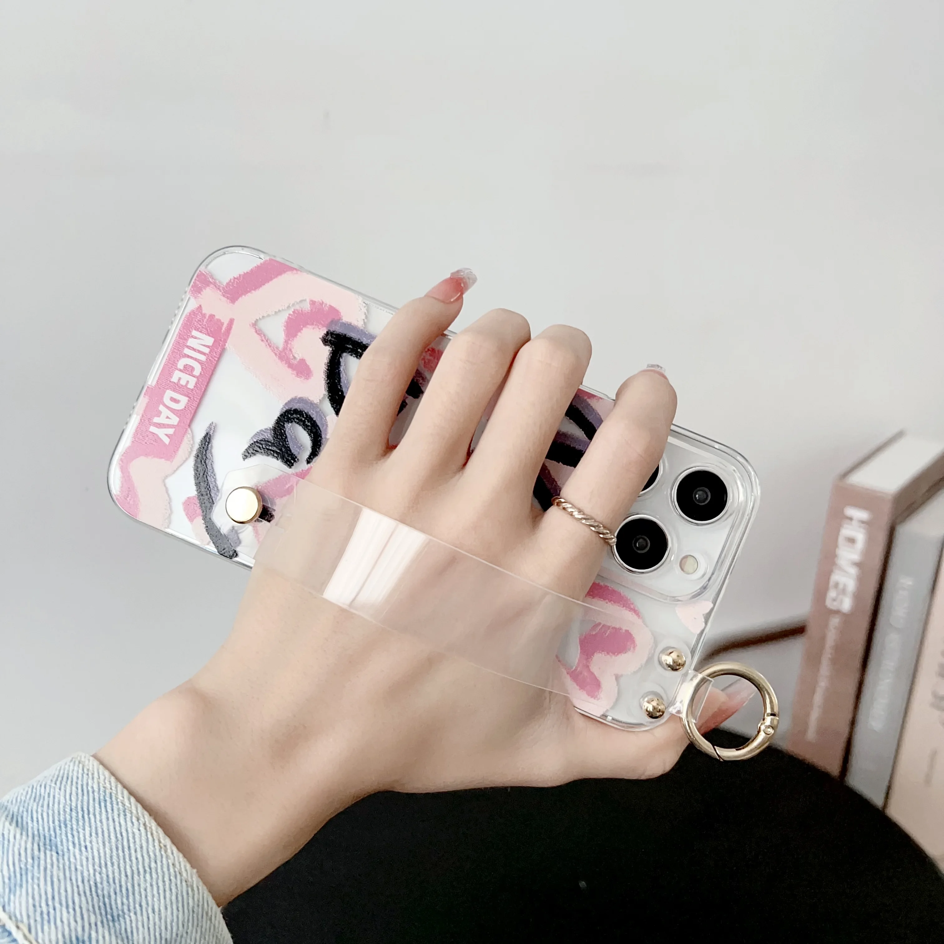 Funda Nice Day con Correa de Muñeca para OPPO Reno 5F 4F 6Z 7 8 10 11 12 13 14 lite T F Z Pro - imagen 5