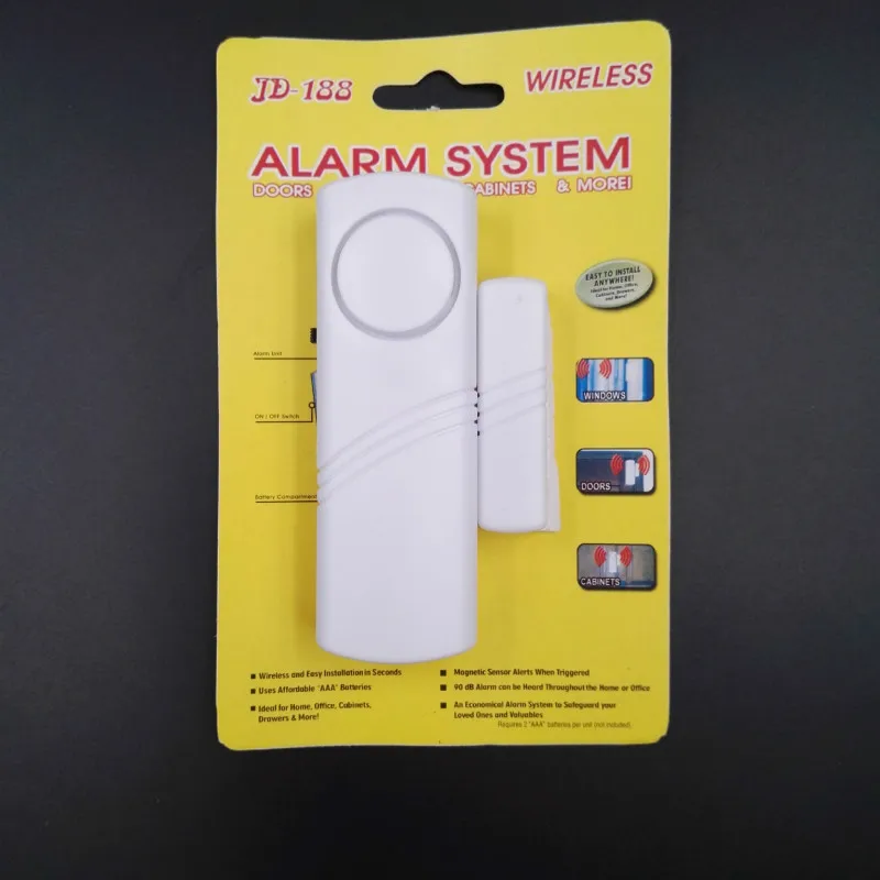 Alarma inalámbrica para puertas/ventanas con sensor magnético - 90 dB