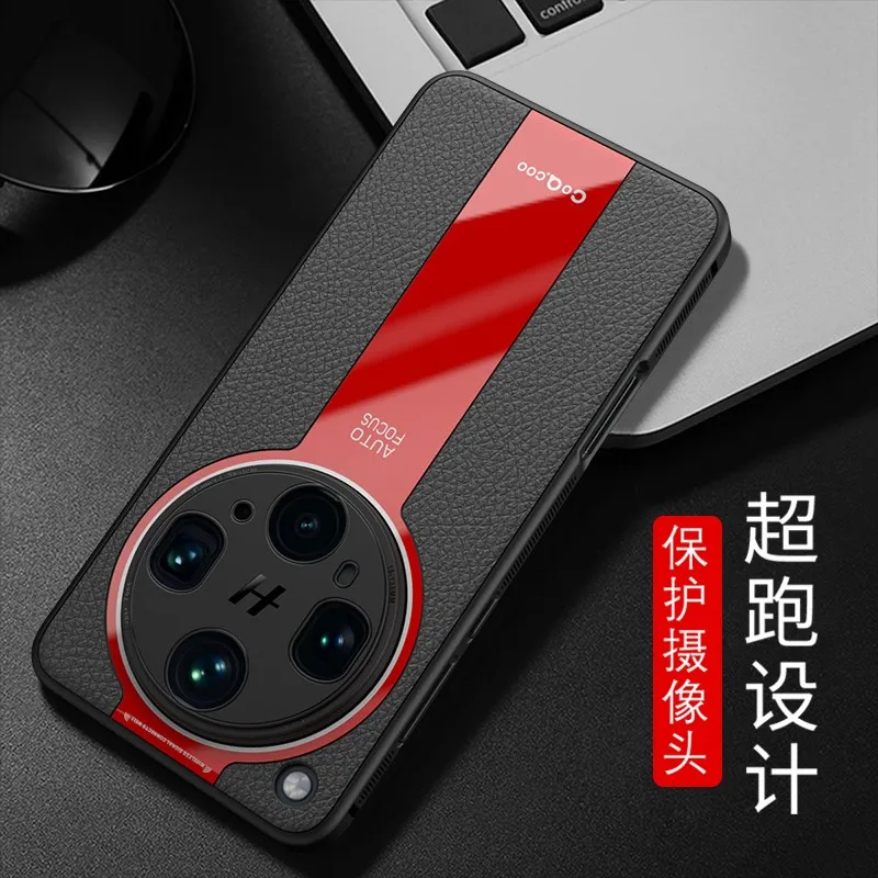 Funda de cuero para OPPO Find X8Ultra X7 Ultra X6 Pro, funda trasera suave y elegante de lujo para teléfono OPPO Find X8 Ultra, carcasa de protección