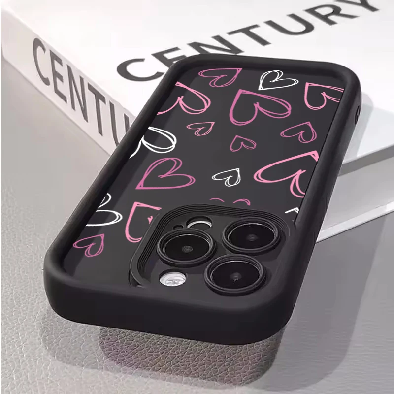 Funda de corazón de amor Simple de dibujos animados Ins para Xiaomi Redmi 15C 15 14C 13C 12C A5 Note 12 13 14 Pro Plus 5G 4G 10 11 10S 11S funda suave - imagen 5