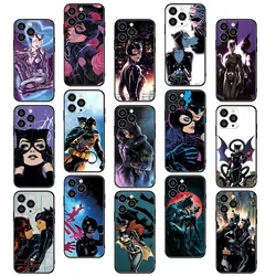 BY-10 funda blanda de Batman Catwoman para iPhone X XS 11 12 13 14 Mini Pro Max Plus