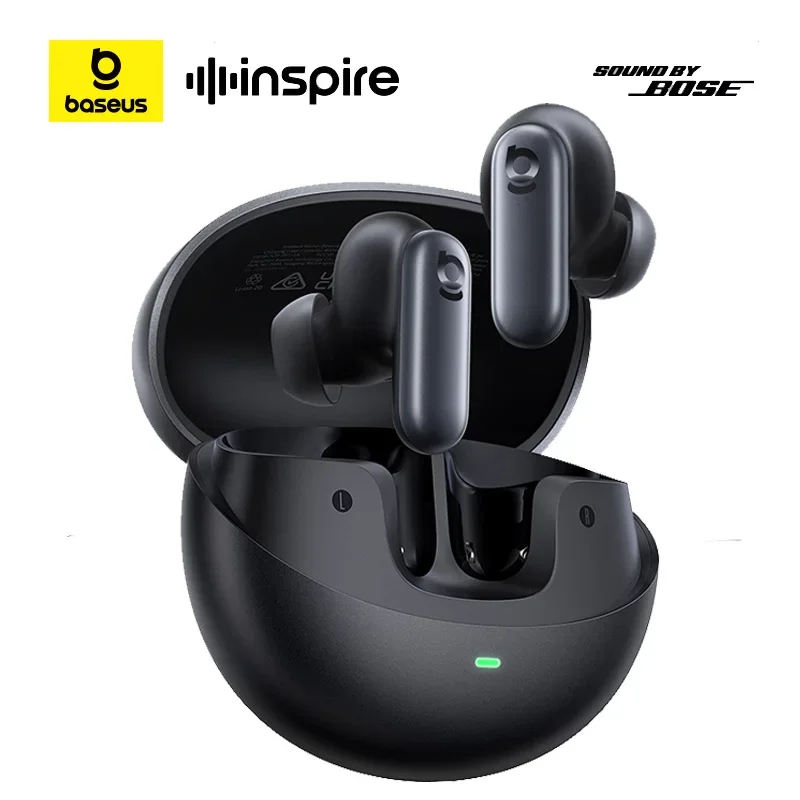 Baseus Inspire XP1 -50dB auriculares inalámbricos ANC adaptables Bluetooth 6,1 Dolby Audio 6 micrófonos ENC auriculares inalámbricos sonido de brote de Bose