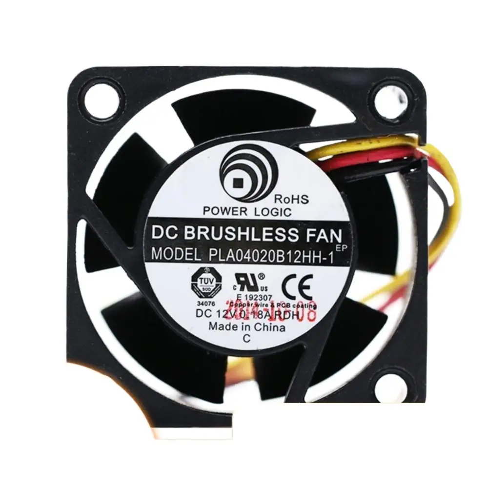 Ventilador de 40 mm para alimentación PLA04020B12HH-1 12 V 0.18 A 40x20 mm Suministros de refrigeración con rodamiento de bolas dual, servidores y electrónica - imagen 2