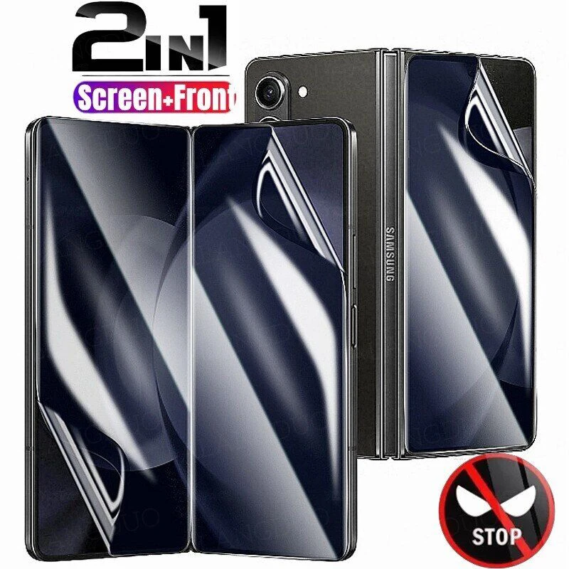Película de hidrogel de privacidad interior externa para Samsung Galaxy Z Fold 2 3 4 5 6 SE 7 W25 W24 W23 Protector de pantalla suave antiespía - imagen 3