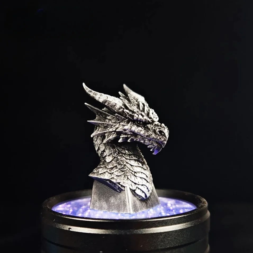 Teclas de dragón plateado/dorado, resina personalizada para juegos, teclas originales hechas a mano DIY personalizadas para teclado mecánico - imagen 2