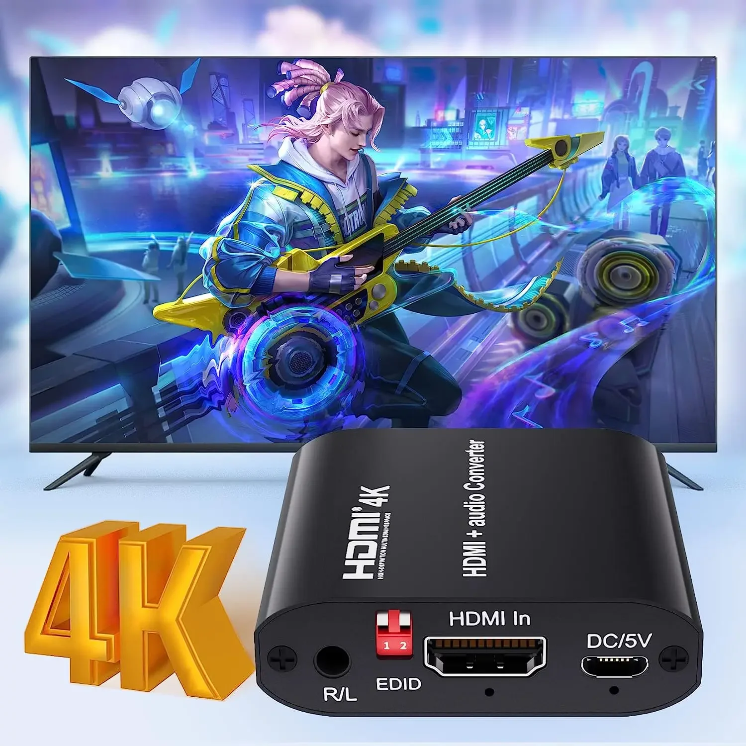 Divisor Extractor de Audio HDMI 4K con salida de Audio Coaxial Toslink 4K 30Hz HDMI a Toslink SPDIF Adaptador convertidor de Audio Coaxial - imagen 3