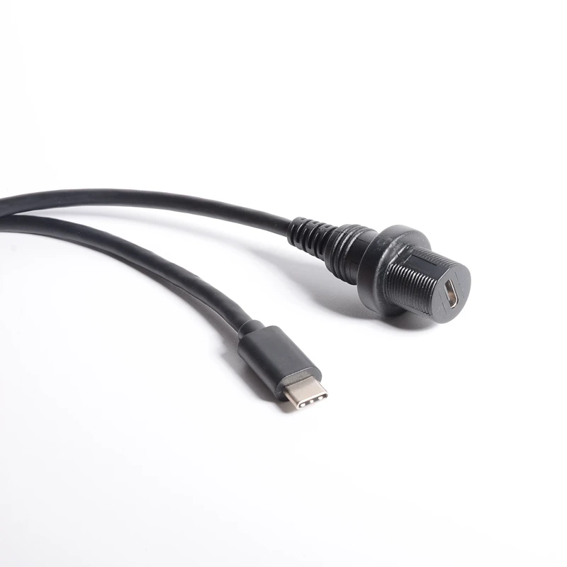 Cable impermeable USB-C IP67 tipo c, 30cm, 3,1, 3,0, 2,0, IP 67, macho a hembra, Conector de extensión a prueba de agua, 1M, 2M - imagen 5