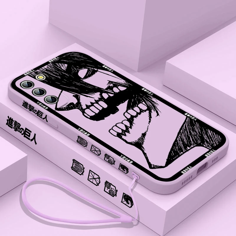 Funda de teléfono con logotipo de Anime Attack On Titan para Samsung Galaxy S24, S23, S22, S21, S20 Pro FE Plus, funda de cuerda izquierda Ultra líquida - imagen 5