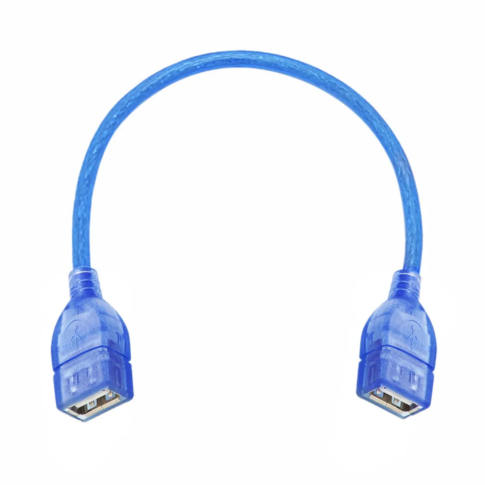Cable de impresora USB 2,0 USB 2,0 tipo A macho a tipo B lámina macho + blindaje trenzado azul transparente 0,3 M 0,5 M 1,5 m AM-AM,AF-AF