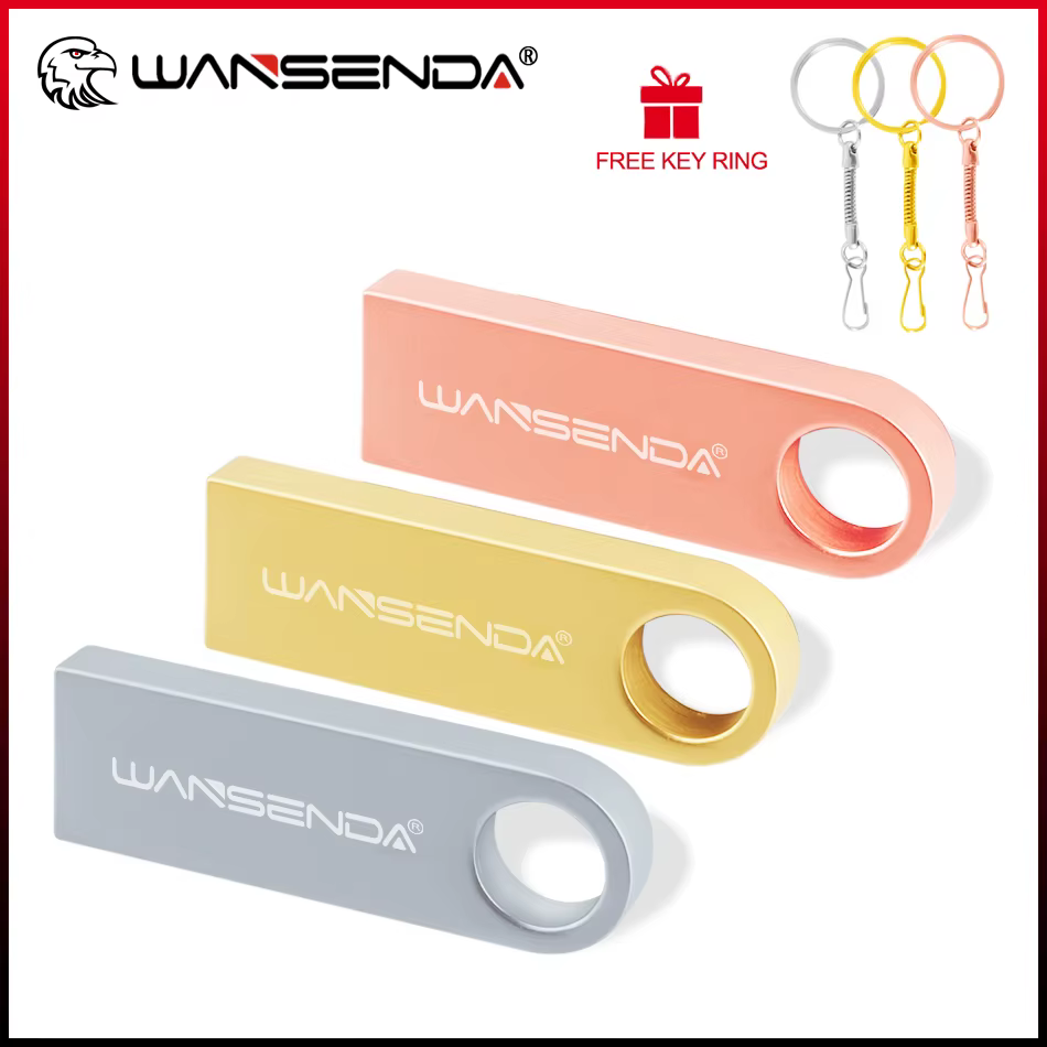Wansenda Pendrive USB Metálico 64GB Impermeable