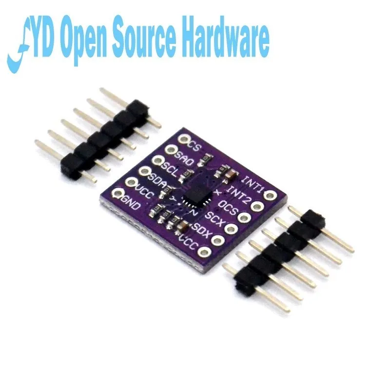 MCU-633 LSM6DSO 6DOF LSM6DSM giroscopio Sensor de actitud módulo 3D acelerómetro 3,3 V SPI IIC I2C MIPI I3C SM interfaz Serial - imagen 3
