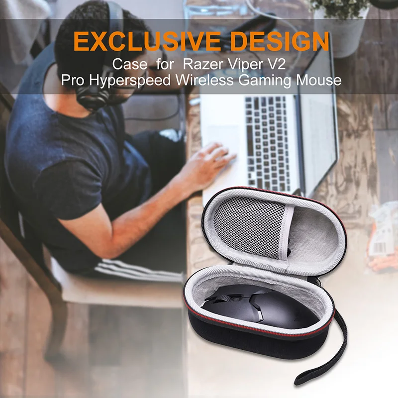 XANAD-funda rígida de EVA para Viper V2 Pro, bolsa de almacenamiento protectora para ratón - imagen 4