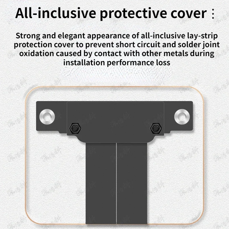 Cable elevador PCIE X4 Dual, adaptador de cinta de tarjeta GPU, ángulo recto de 90 grados, PCIe 3,0x4 a x4, Cable de extensión Flexible PCI Express 4X - imagen 4