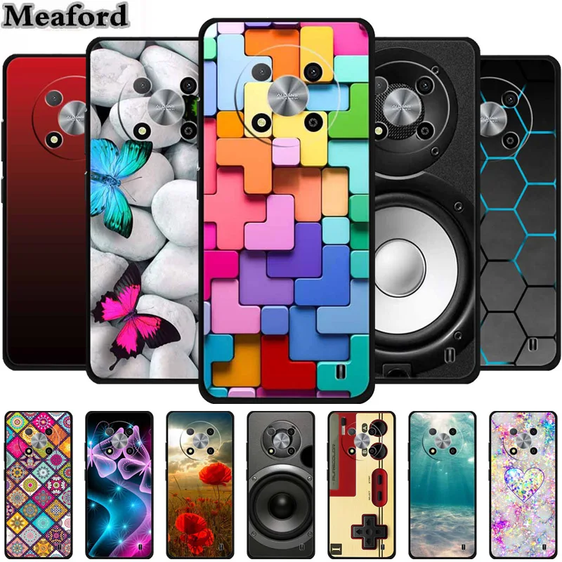 Funda para ZTE Blade A73 5G, funda de teléfono de silicona suave de lujo TPU para ZTE Blade A73 5G 7160N, Fundas protectoras de dibujos animados con flores nuevas