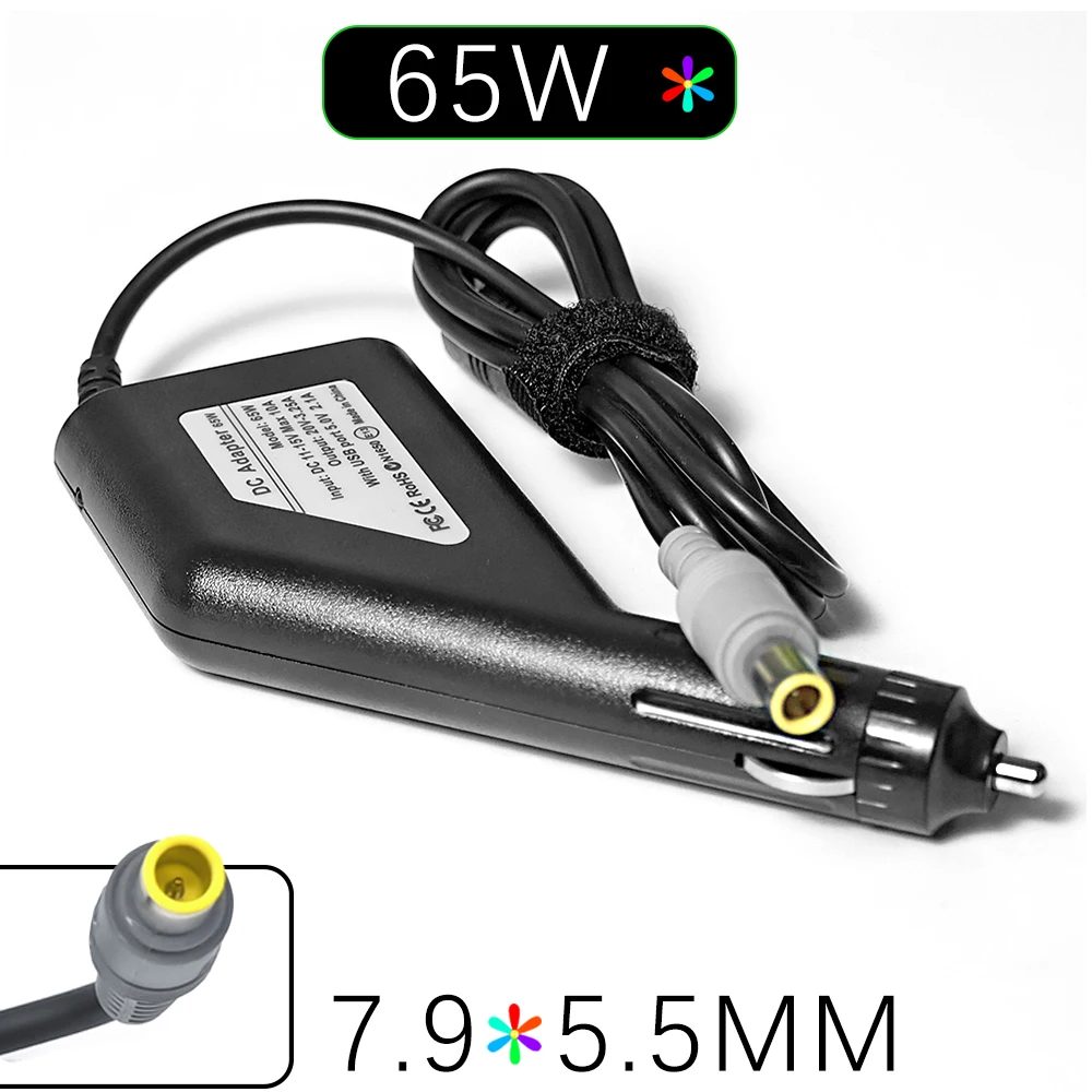 Cargador de fuente de alimentación para portátil y coche, adaptador de CC de 20V, 3.25A, para Lenovo Thinkpad X200, X201, X220, X230, X300, X301, X300s, 5V, 2.1A, USB