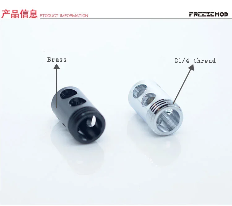 Amortiguador drenaje latón plata negro 13x22mm