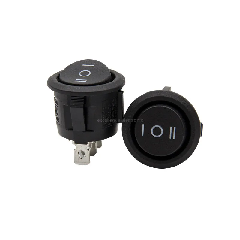 KCD1-105 Interruptor Basculante 23mm SPDT ON-OFF-ON Negro para Barco - imagen 2