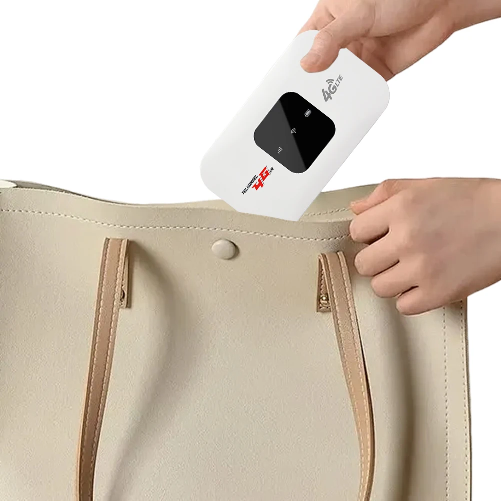 Mini enrutador WiFi móvil 4G LTE compatible con 8 a 10 usuarios, punto de acceso móvil de bolsillo de 150Mbps con ranura para tarjeta SIM para viajes en casa, oficina y coche - imagen 2