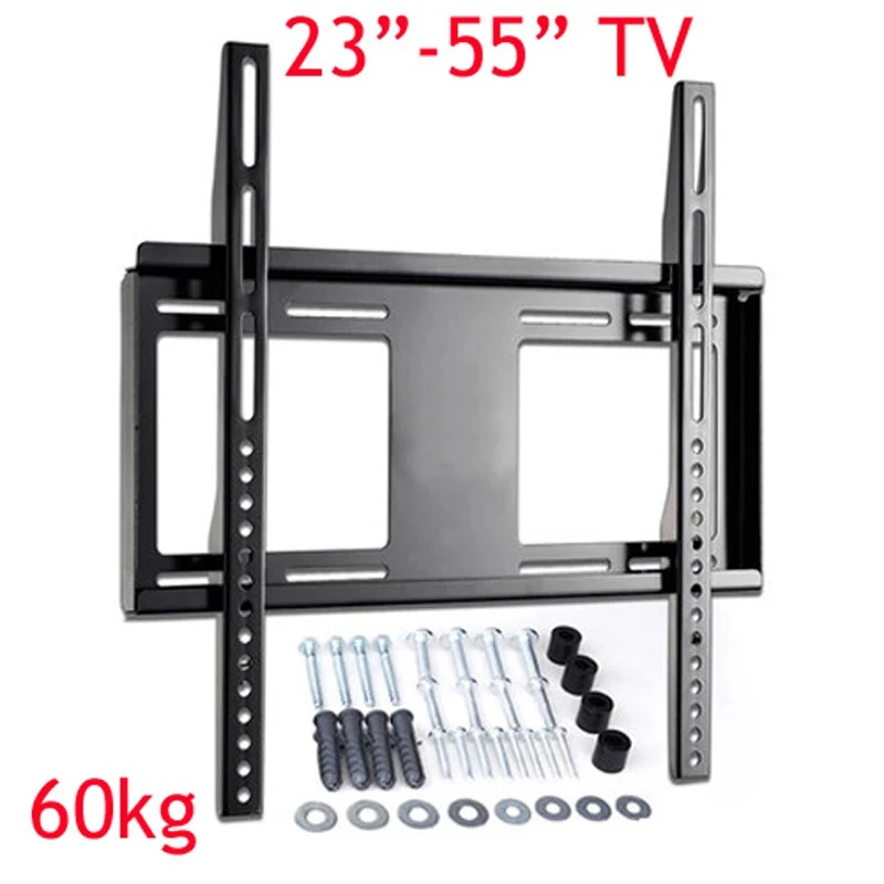 PTB-906SF 60kg vesa 400x400 soporte de pared de TV fijo de metal Universal para tv 23 "-55" pantalla plana LCD LED TV mecanismo de vida