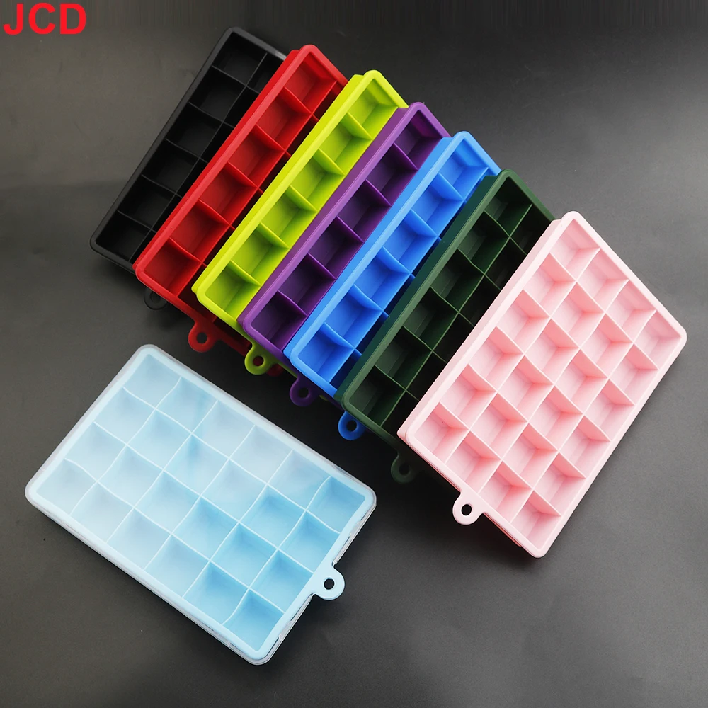 Bandeja de hielo de silicona con tapa/sin tapa, caja cuadrada auxiliar para alimentos, puré, queso, gelatina, Bar, herramienta de cocina, cubo de cóctel, 1 Uds. - imagen 2