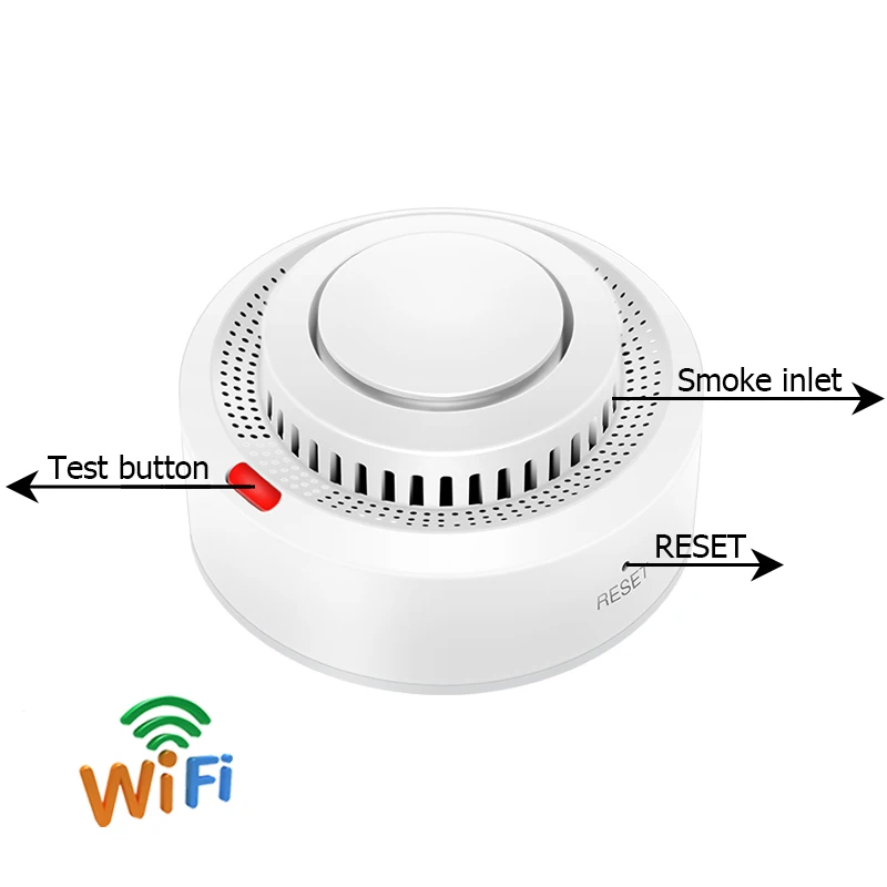 Tuya-Detector de humo WiFi, Sensor fotoeléctrico inalámbrico, alarma de incendio, sistema de seguridad de cocina para el hogar, aplicación Smart Life, alarma de sonido de alerta - imagen 5