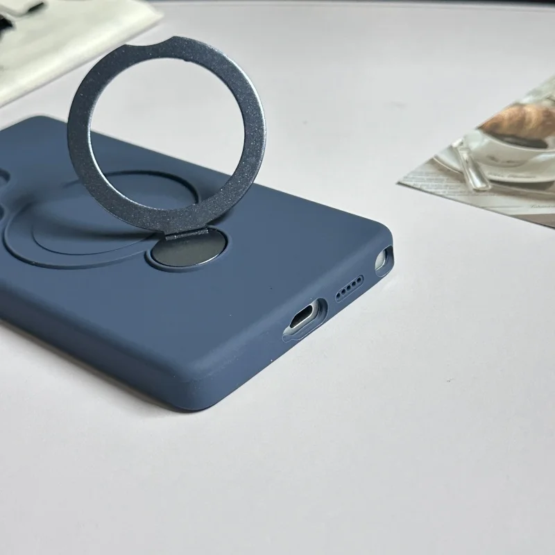 Soporte giratorio de silicona líquida para Magsafe, funda de carga inalámbrica magnética para Samsung Galaxy S25 S24 S23 Ultra Plus 5G - imagen 5