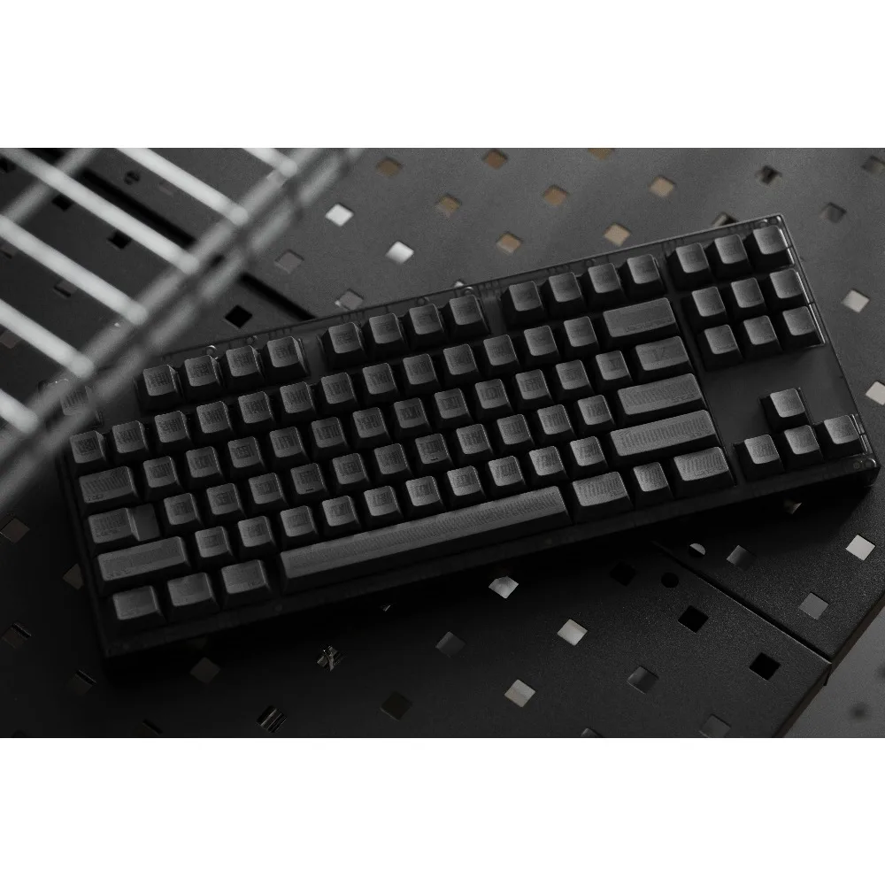 Moire Fringe-tecla Retro minimalista con rayas Moire, PBT 1,7, 144 teclas, perfil de cereza, accesorios ergonómicos para juegos, tallado frontal - imagen 5