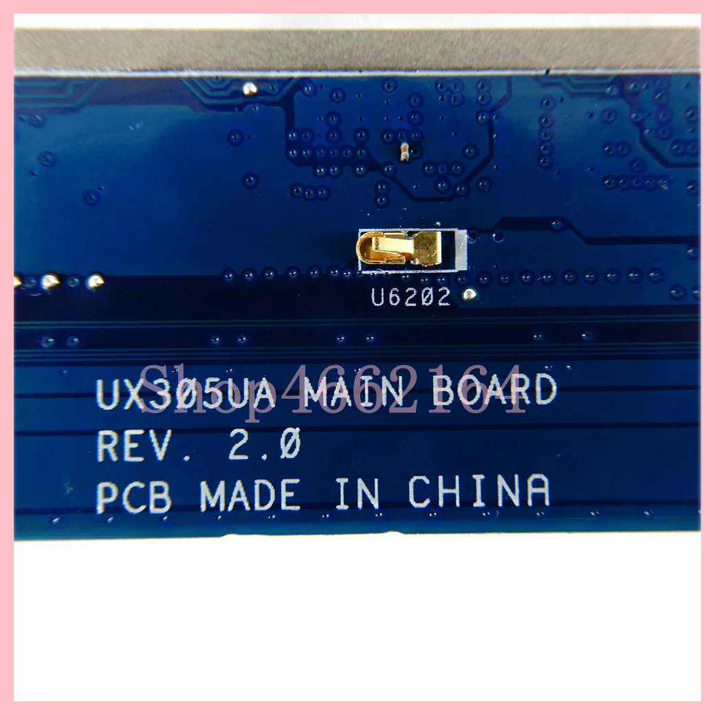 Placa base UX305UA para ordenador portátil Asus ZenBook, con i5-6200U, CPU, 4GB, 8GB RAM, 100% probada, OK, UX305U, UX305UA, U305U - imagen 3