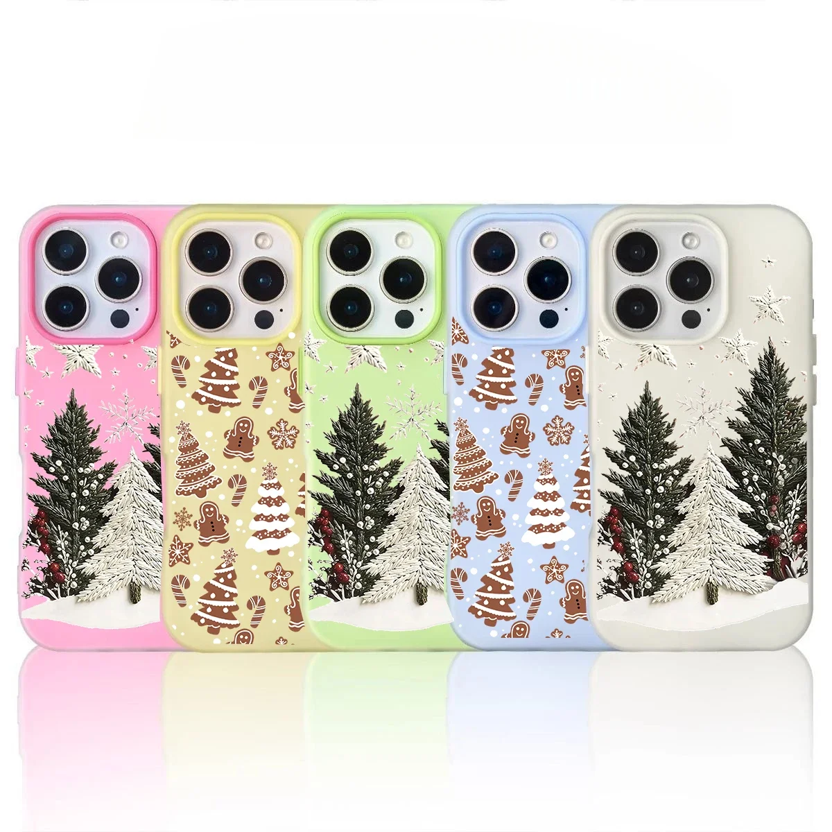 Funda con patrón de tema de árbol de Navidad para OPPO Reno 14F 13F 12F 11 10 12 13 Pro 5G 7 4G 5 6 Lite A38 A79 A77 A57 A58 A79 A78 A60