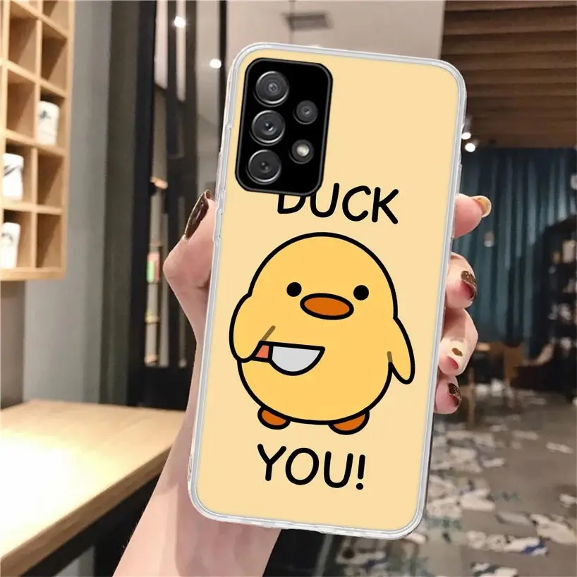 Funda de teléfono de silicona con diseño de pato amarillo divertido para Samsung Galaxy A52 A51 A50S A42 A32 A22 A12 A02S A30S A20S A10S A41 A31 A21S A - imagen 4