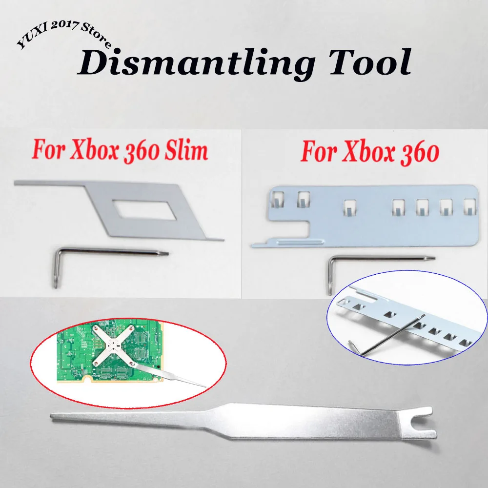 1 Juego de herramientas de desmontaje de abrazadera X adecuadas para Xbox360 Xbox360 controlador delgado herramienta de apertura Kit de tornillos de reparación y desmontaje