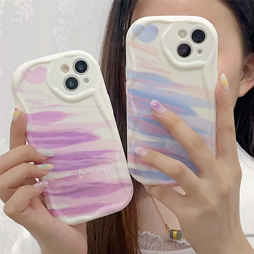 Funda de silicona suave para iPhone, carcasa colorida con diseño de grafiti, onda estéreo 3D, para modelos 11, 12, 13, 14 Pro Max, X, XS, XR Max, 7, 8 Plus y SE2 - imagen 3