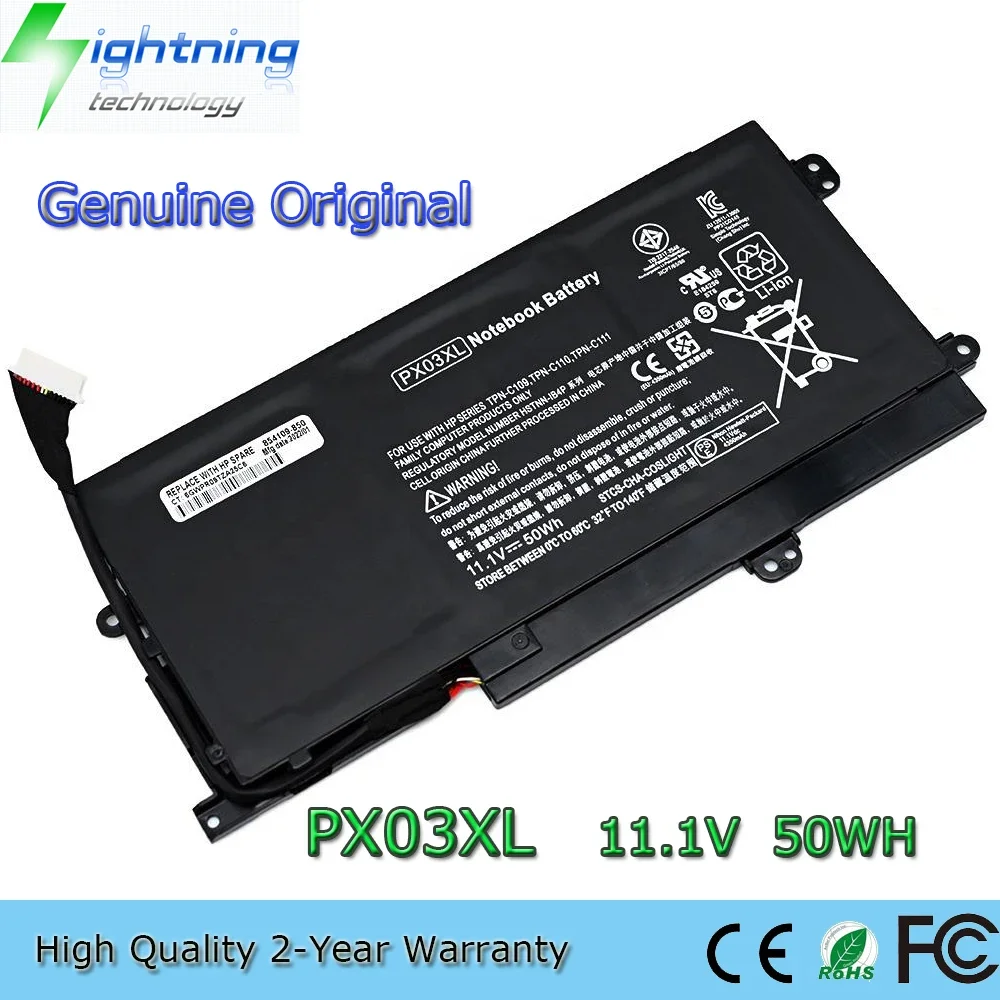 Nueva batería Original y genuina para ordenador portátil PX03XL 11,1 V 50Wh para HP Envy 14 Touchsmart M6 M6-k elegante libro 715050 -001 etc.