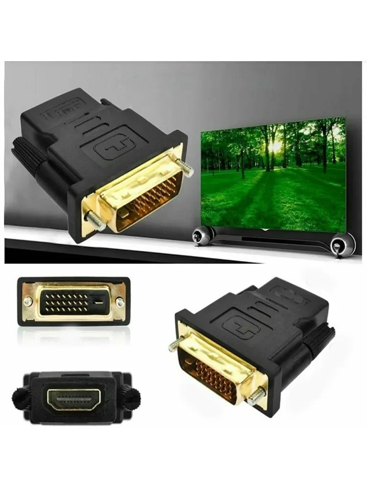 DVI Male to HDMI Female Adapter for Computer DVI Male 24+1 to HDMI Female Compatible Video Converter for PC HDTV and Projectors