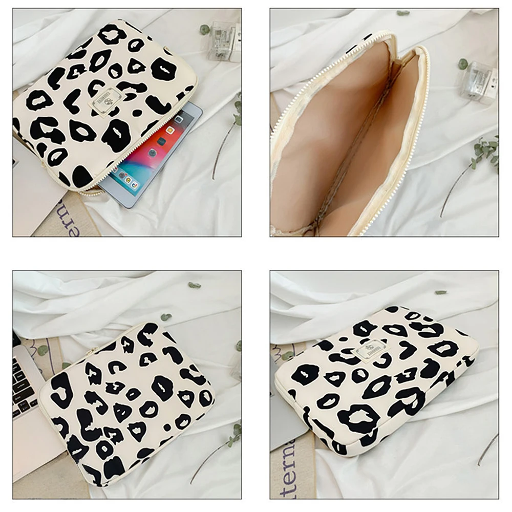 Bolso para ordenador portátil con estampado de leopardo de 11-15 pulgadas, bolso para portátil de 13 pulgadas a prueba de golpes para Macbook, funda para tableta, bolsa para iPad y Samsung - imagen 3
